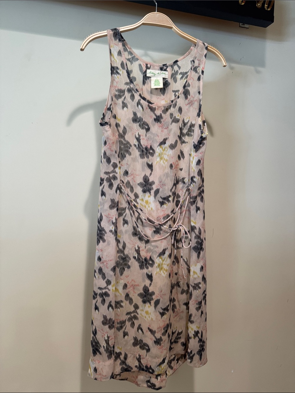 Staring at Stars Pink Floral Tie-Detail Midi Dress